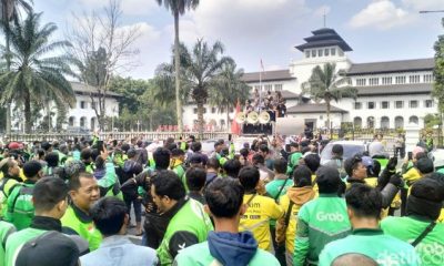 Ojol di Bandung Lakukan Unjuk Rasa Minta Kenaikan Tarif