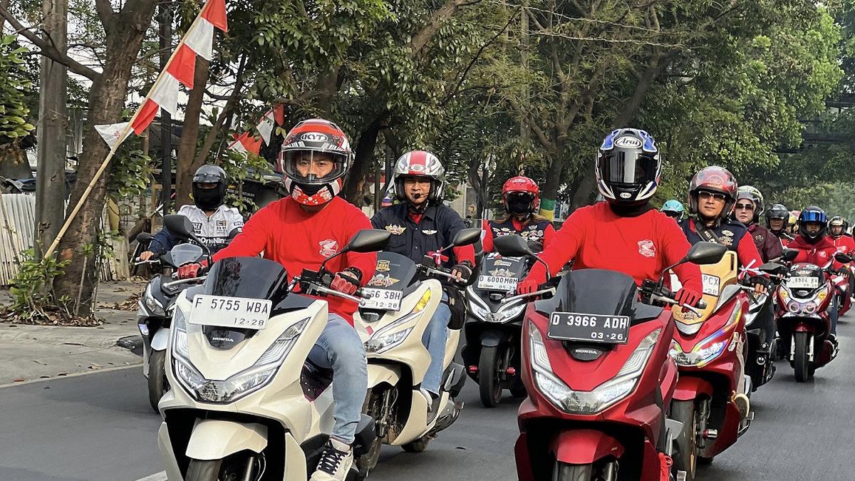 Bikers Honda Lakukan Convoy  Merdeka Rayakan HUT RI ke-79