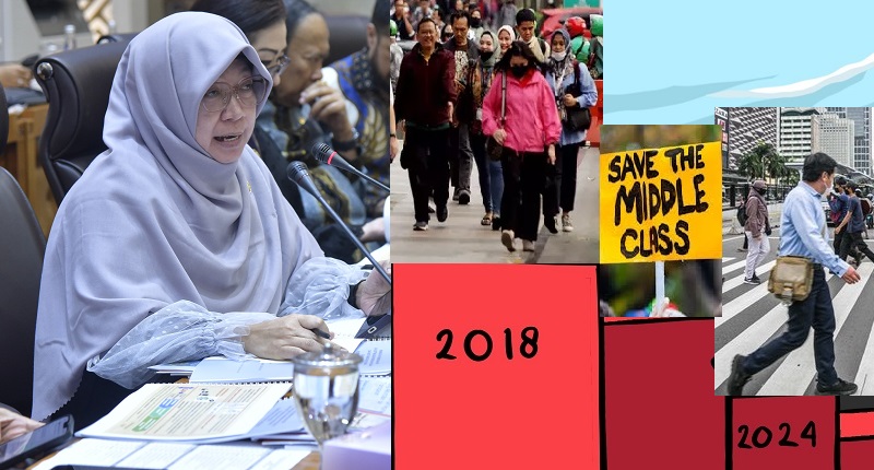 Anggota Komisi XI DPR RI Anis Byarwati mengingatkan pemerintah untuk tidak mengeluarkan kebijakan-kebijakan yang kontraproduktif ketika kelas menengah menurun dan daya beli melemah.
