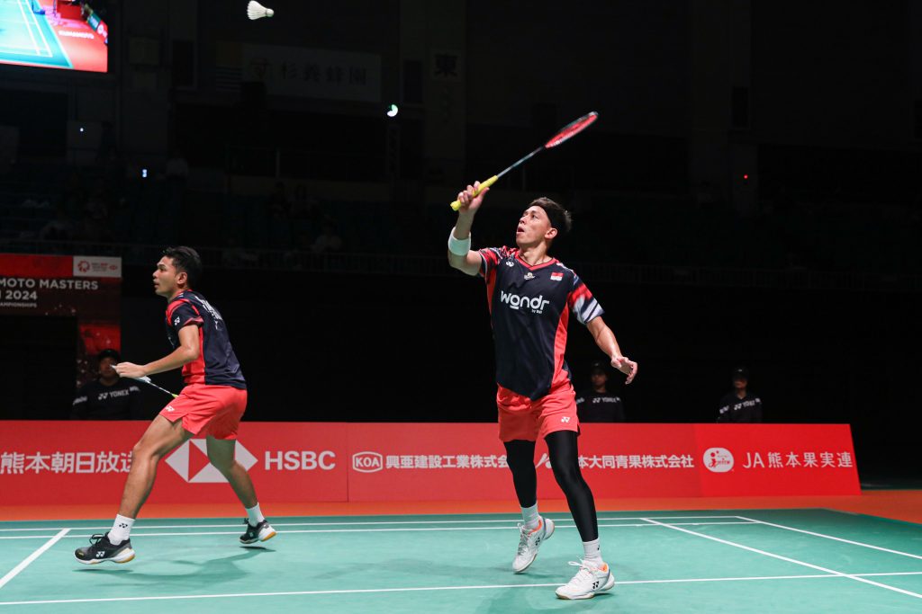Kumamoto Masters 2024: Menang atas Kompatriotnya, Fajar/Rian Bentrok Lawan Kobayashi/Hoki di Partai Pamungkas