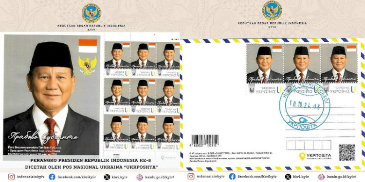 Ukraina Luncurkan Prangko Bergambar Presiden Prabowo Subianto