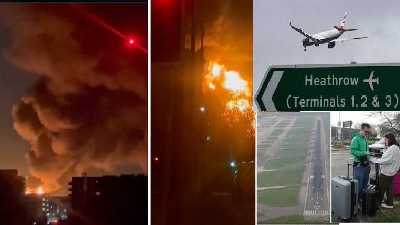 andara Heathrow mengatakan pada hari Jumat bahwa bandara tetap tutup sepanjang hari setelah kebakaran besar di gardu listrik di dekatnya memutus aliran listrik, mengganggu jadwal penerbangan maskapai global
