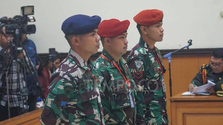 Ketiga Anggota TNI Penembak Bos Rental, Menangis Minta Tidak Dipecat