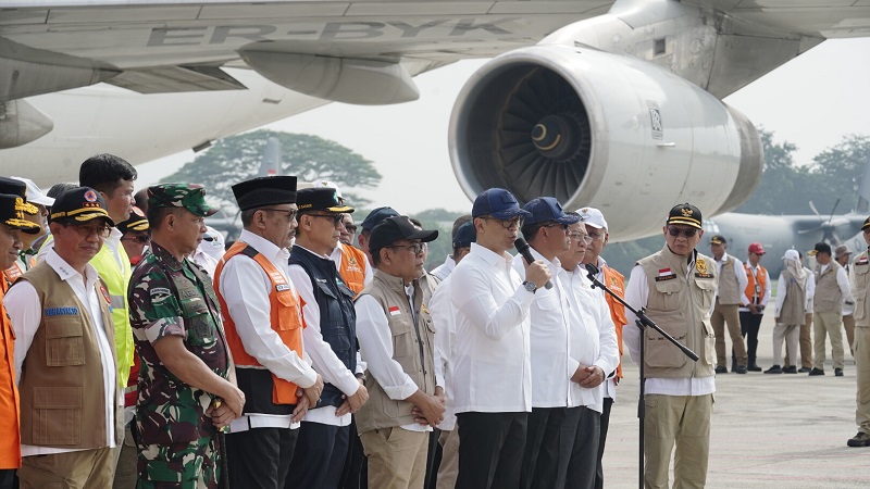 Lepas 124 Ton Bantuan Kemanusiaan Indonesia untuk Gempa Myanmar, Menlu: Belum Ada Laporan Korban WNI