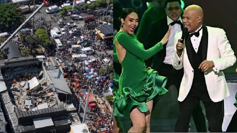 Penyanyi merengue Dominika ternama Rubby Perez (kanan) dikabar termasuk dalam 79 korban tewas setelah atap klub malam Jet Set di Republik Dominika runtuh dalam malam konser, Selasa (8/4/2025)