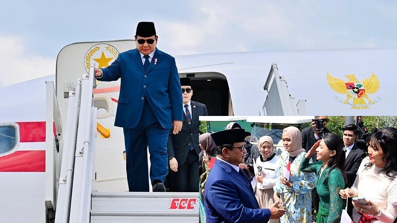 Tiba di Antalya, Presiden Prabowo Disambuat Antusias Warga Indonesia dan Para Gelin