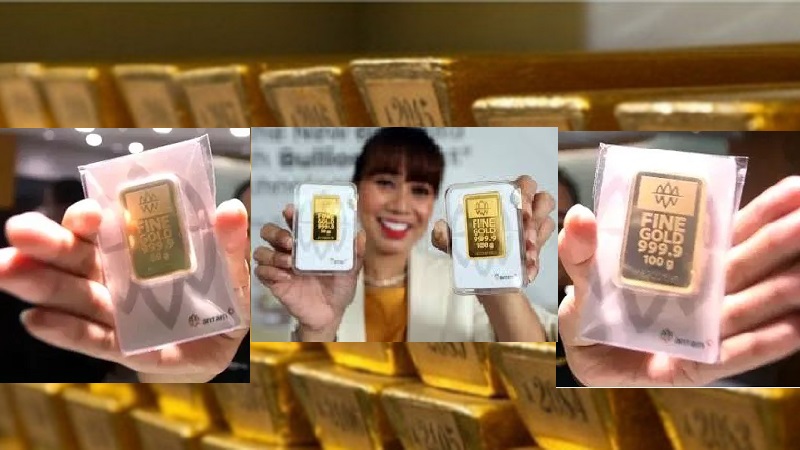 Harga emas di awal Mei 2025 untuk berbagai produk mulai dari PT Aneka Tambang, UBS dan Galeri24 mengalami penurunan Kamis (1/5/2025)