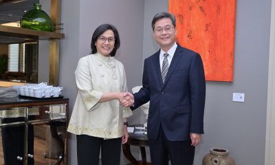 Menkeu Sri Mulyani Bertemu Lan Fo’an di Milan, Bahas Kerja Sama Indonesia dan Tiongkok Respons Tarif Amerika