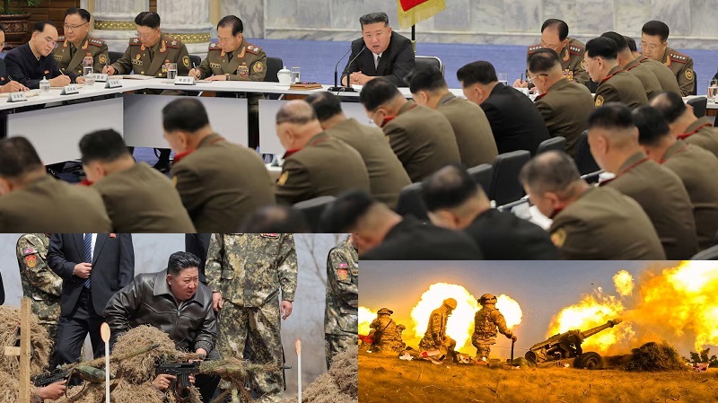 Kim Jong Un Pimpin Sidang Komisi Militer Pusat dan Latihan Artileri Korut Hadapi Perang Modern