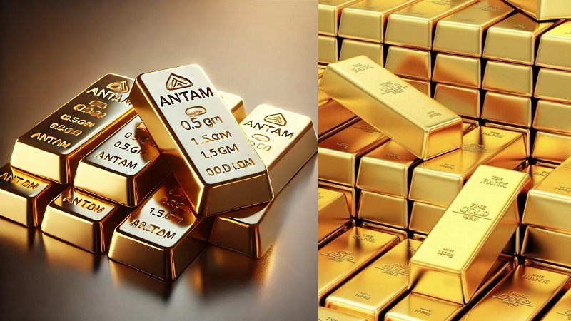 Akhir Pekan dan Bulan Mei, Harga Emas Antam Turun dan Naik