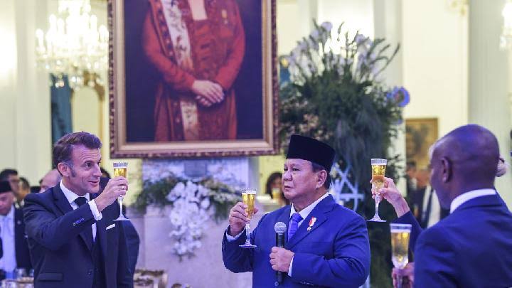 Viral Video Presiden Prabowo Bersulang dengan Presiden Macron, Istana Pastikan Bukan Alkohol