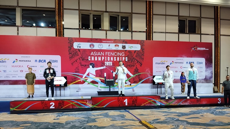 Kejuaraan Anggar Asia 2025: Tumbangkan Andalan Jepang, Zijie Wang Rebut Gelar Degen Perseorang Putra