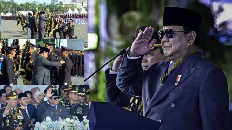 Hari Bayangkara 2025: Anugerahkan Tanda Kehormatan, Presiden Prabowo Melihat Polri Sekarang Sungguh-sungguh Turun ke Rakyat
