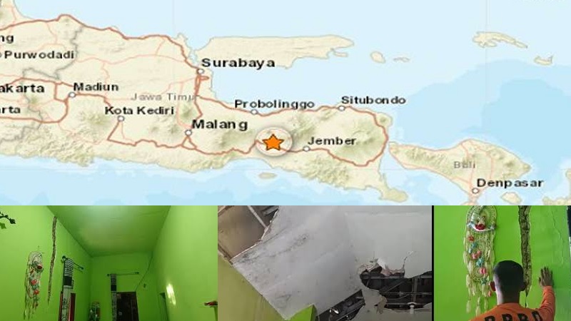 Gempa 41 Kali Guncang Probolinggo Jatim, Tempat Tidur Bergetar dan Lima Rumah Rusak