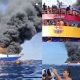 KM Barcelona Terbakar: KRI Pari, KAL Tedung Selar dan KN Gajah Laut Dikerahkan Evakuasi Korban
