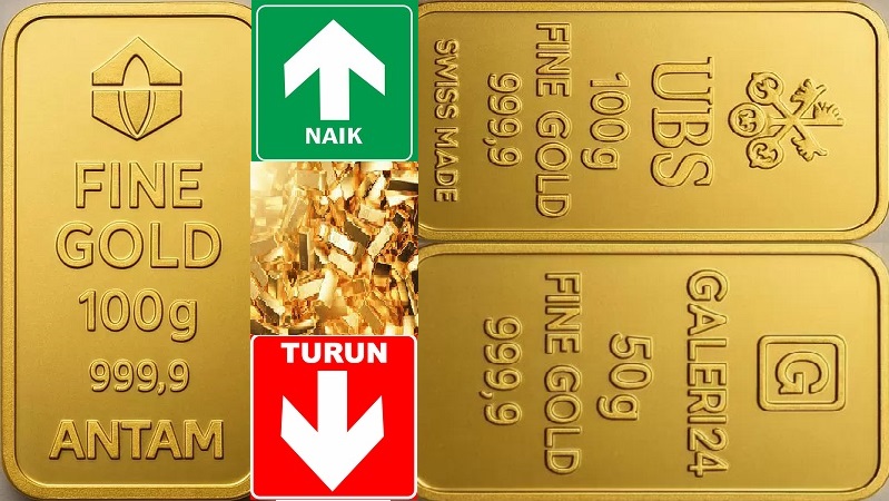 Menarik untuk mengamati pergerakan harga emas PT Anerka Tmabang (Antam), Galeri24 dan UBS dalam perdagangan Selasa (26/8/2025) karena fluktuatif