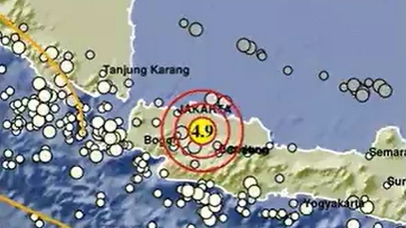 Gempa Guncang Bekasi M4,9 Dirasakan Sampai Jakarta, Bogor, Depok, Tangerang dan Purwakarta, KRL Sempat Terhenti