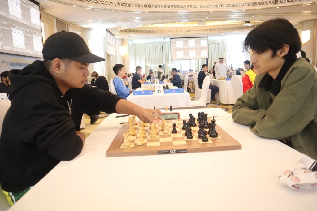 31st Abu Dhabi International Chess Festival: Ketinggalan Dua Bidak, IM Nayaka Tahan Remis Pecatur Filipina, Jodi dan Aditya Kalah