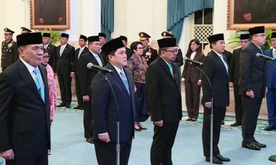 Presiden Prabowo Lantik Djamari Chaniago sebagai Menko Polkam dan Erick Thohir Menpora