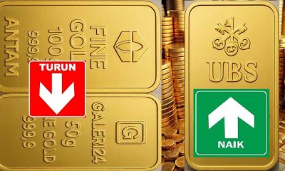 Eh, Harga Emas Antam dan Galeri24 Turun, UBS Bagaimana?