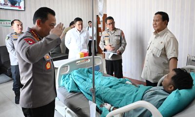 Presiden Prabowo Jenguk Polisi dan Masyarakat Korban Aksi Demonstrasi