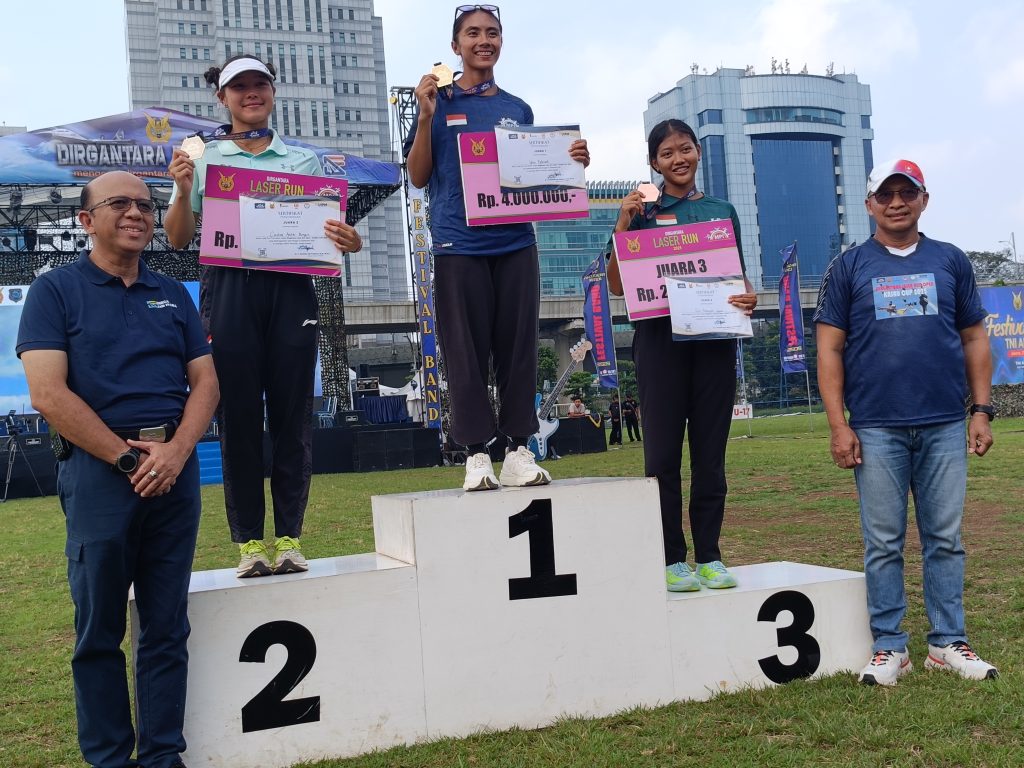 Digembleng di Pantai Anyer, Atlet Pelatnas Torehkan Dominasi Raih Podium 1-3 di Dirgantara Laser Run KASAU Cup 2025