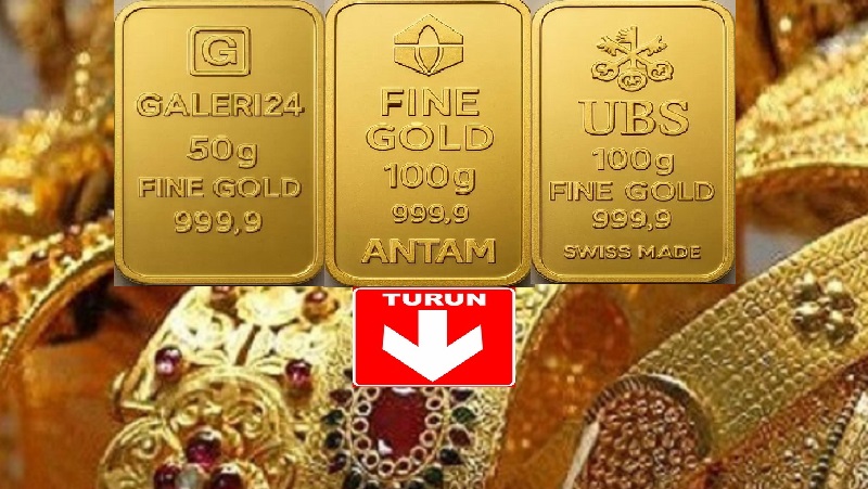 Harga emas PT Aneka Tambang (Antam) kompak turun bersama Galeri24 dan UBS, bahkan ada yang sampai anjlog dan merosot, Kamis (23/10/2025)
