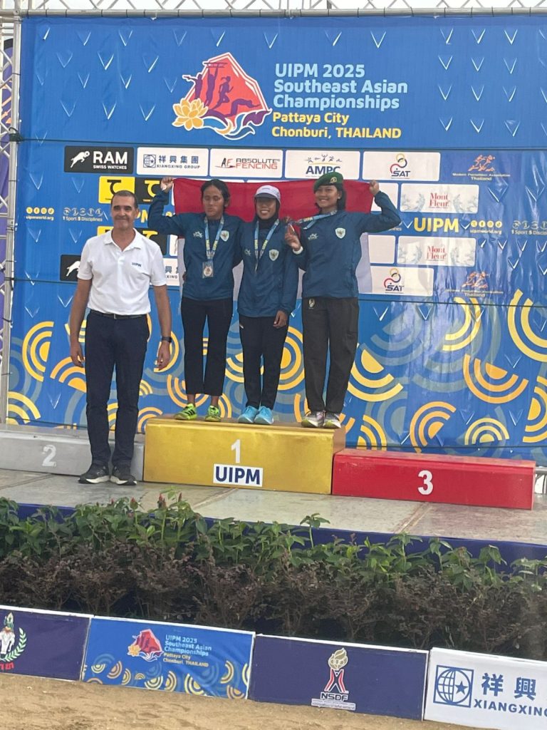 UIPM 2025 Southeast Asian Championships Thailand: Sapu Bersih Podium Treathle Senior Putra-Putri, Tim Indonesia Kokoh Puncaki Klasemen Medali
