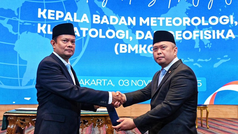 Lantik Kepala BMKG Teuku Faisal Fathani, Menhub Dudy: Semoga Semakin Prima Mewujudkan Pelayanan Publik