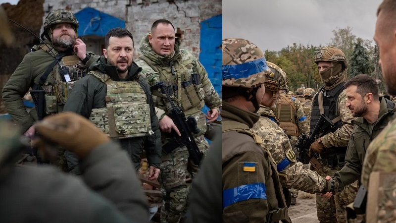 Presiden Zelensky Kunjungi Pasukan Ukraina di Garis Depan Zaporizhzhia yang Berada Dalam Tekanan Rusia