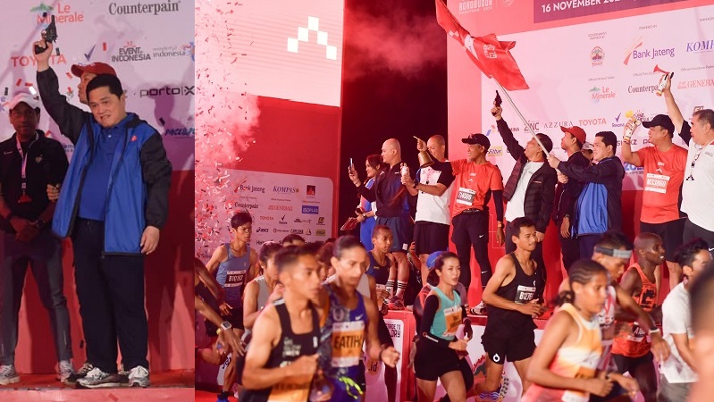 Komitmen Dukung Sports Tourism, Menpora Erick Tegaskan Kemenpora Terus Mendorong Borobudur Marathon Makin Elite dan Mendunia