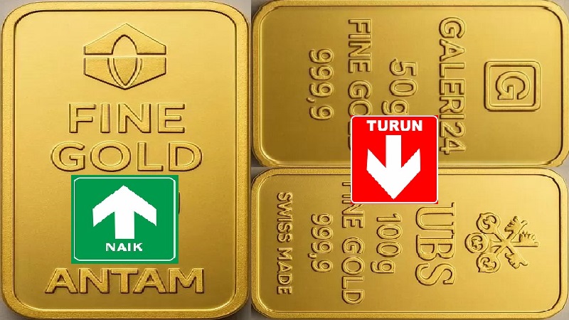 Harga Emas Antam Hari Ini di Atas Rp2,3 juta Pergram, Galeri dan UBS Turun