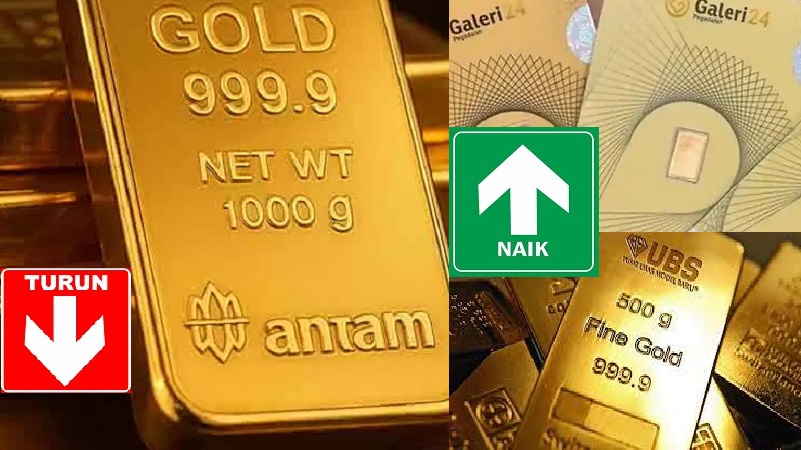 Dibandingkan sehari sebelumnya, harga emas PT Aneka Tambang (Antam), Galeri24 dan UBS pada perdagangan hari ini, Rabu (26/11/2025) ada perubahan posisi tipis-tipis 