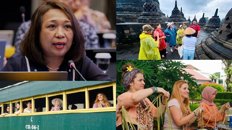 Deputi Bidang Pemasaran Kementerian Pariwisata, Ni Made Ayu Marthini saat menjelaskan Edutrip Familiarization Trip (Edu Famtrip) bagi sejumlah Travel Agent/Travel Operator (TA/TO) terutama School Trip Organizer untuk pasar Eropa, Timur Tengah, Amerika dan Afrika pada 16 hingga 23 November 2025. (Kemenpar)