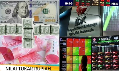 Rupiah Gagal Pertahankan Posisi Ketika IHSG BEI Bangkit Meyakinkan Dekati Rekor Tertinggi