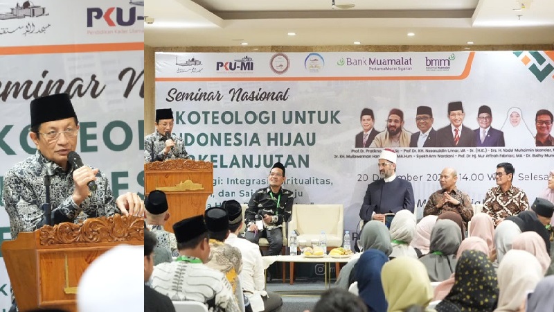 Seminar Ekoteologi, Menag Nasaruddin Tegaskan Ketika Alam Terluka, Manusia Seharusnya Turut Merasakan Penderitaannya