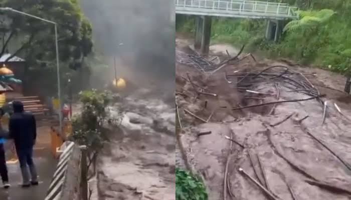 Banjir Bandang Terjang Objek Wisata Guci, Salah satu Pancuran Rusak Parah