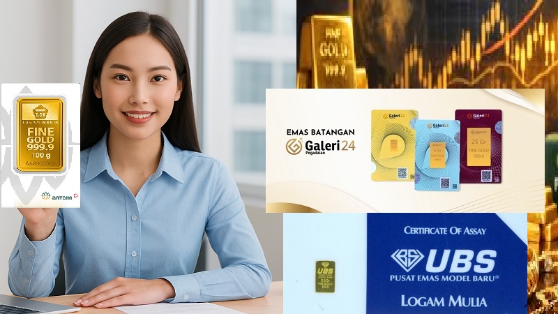 Jumat Libur, Harga Emas Antam dan Galeri24 Bertahan, UBS Berubah