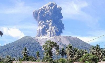 Gunung Ibu Kembali Erupsi, Lontarkan Abu Vulkanik Hingga 800 Meter