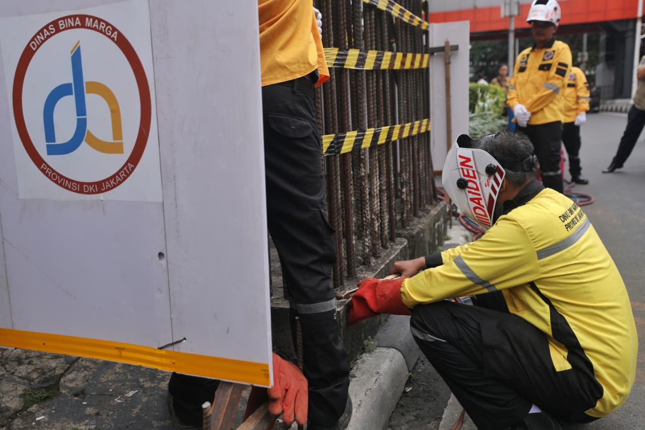 Pemprov DKI Mulai Bongkar Tiang Monorel Mangkrak, Penataan Jalan HR Rasuna Said Dikebut
