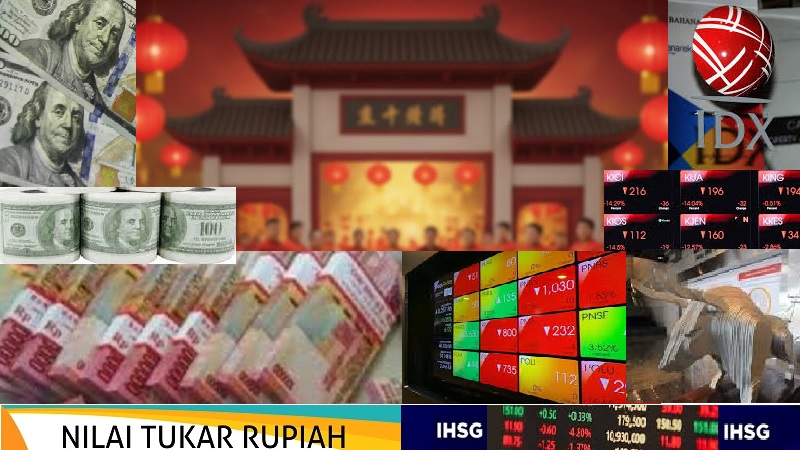 Aroma perayaan Imlek yang kian terasa ternyata belum cukup kuat untuk memompa semangat rupiah dan Indeks Harga Saham Gabungan (IHSG) Bursa Efek Indonesia (BEI) sehingga ditutup melemah pada perdagangan valuta dan saham hari ini Jumat (13/2/2026).