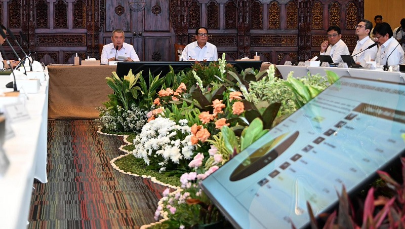 Menteri Perhubungan (Menhub) Dudy Purwagandhi saat membuka Rapat Koordinasi Angkutan Laut Lebaran 2026 di Kantor Pusat Kementerian Perhubungan, Jakarta, Rabu (4/3/2026). (Kemenhub)