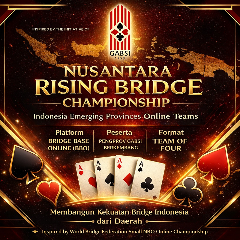 Meniru Inisiatif World Bridge Federation: Turnamen Bridge Online untuk Pengprov Kecil di Indonesia