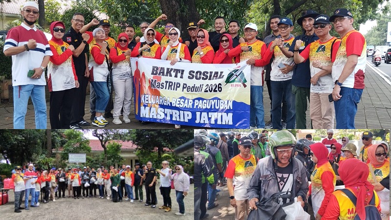 Paguyuban MASTRIP Jawa Timur menggelar acara Bakti Sosial untuk keluarga karyawan TMPN Kalibata dan  masyarakat sekitarnya di Kalibata, Jakarta Selatan, Kamis (12/3/2026). (Gungdewan)