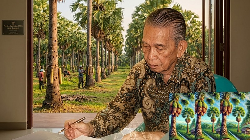Almarhum H.N. Sumual, atau yang akrab dipanggil Om Ventje secara konsisten mengkampanyekan gerakan penanaman pohon seho (aren) secara massal.