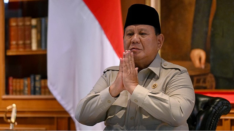 Presiden Prabowo Subianto menyampaikan ucapan Selamat Hari Raya Idul Fitri 1447 Hijriah kepada seluruh umat Islam di Indonesia dan di dunia. (BPMI Setpres/Muchlis Jr)