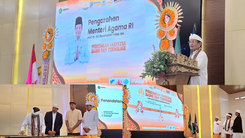 Peresmian Fakultas Saintek Universitas Hindu Negeri I GB Sugriwa Bali, Menag Nasaruddin: Ilmu dan Agama Harus Beriringan