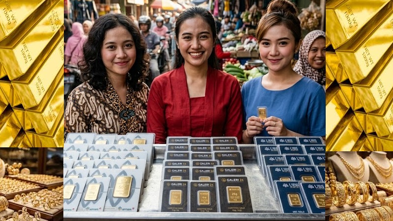 Hari ini, Kamis (2/4/2026), harga emas batangan di Indonesia produk PT Aneka Tambang (Antam), Galeri24 dan UBS terpantau mengalami kenaikan signifikan