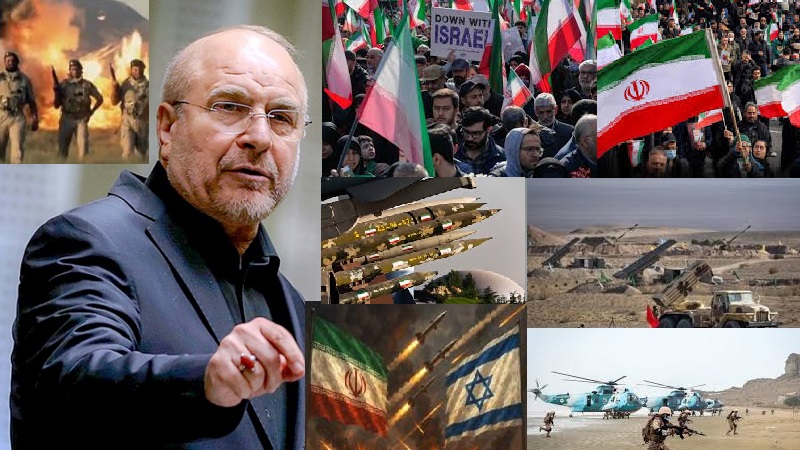 Ketua Parlemen Iran, Mohammad-Bagher Ghalibaf, tujuh juta warga Iran dengan sukarela bergabung dengan dinas militer untuk menyambut dan melakukan pembalasan dahsyat kepada Israel dan Amerika Serikat (AS).