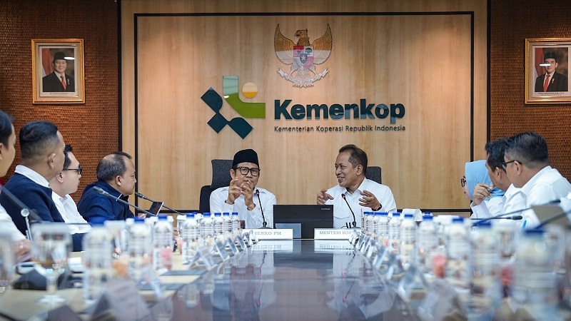 Menteri Koordinator Bidang Pemberdayaan Masyarakat (Menko PM) A. Muhaimin Iskandar dorong koperasi jadi motor utama swasembada pangan dan pengentasan kemiskinan. (Kemnko PM)
